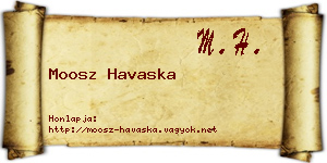 Moosz Havaska névjegykártya